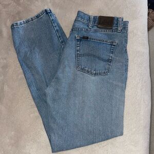 Lee Men's Denim Blue Straight Jeans